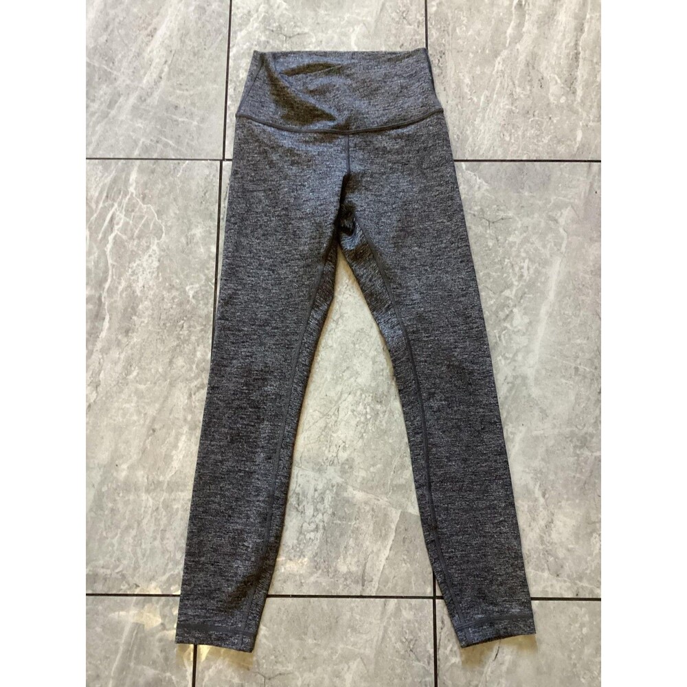 Lululemon Leggings Womens 4 Gray Ankle High Rise Athletic Yoga Stretch LW5A0USH